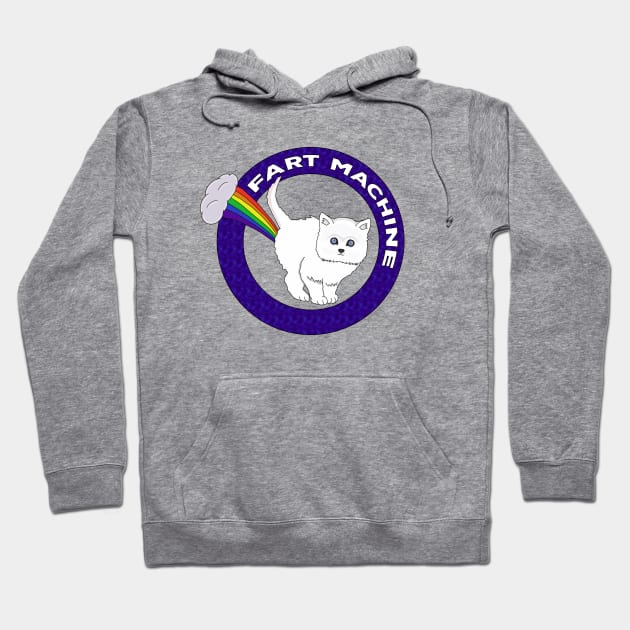 Fart Machine - Funny Cat Rainbow Hoodie by DiegoCarvalho